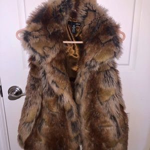 faux fur vest
